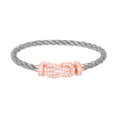 [Clover]CHANCE LARGE 8 FIGURE BUCKLE FULL DIAMOND BRACELET ROSE GOLD