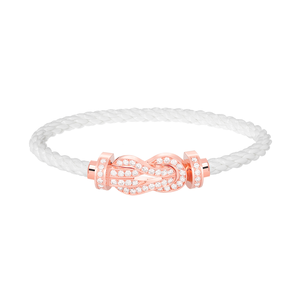[Clover]CHANCE LARGE 8 FIGURE BUCKLE FULL DIAMOND BRACELET ROSE GOLD