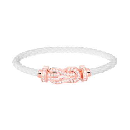 [Clover]CHANCE LARGE 8 FIGURE BUCKLE FULL DIAMOND BRACELET ROSE GOLD