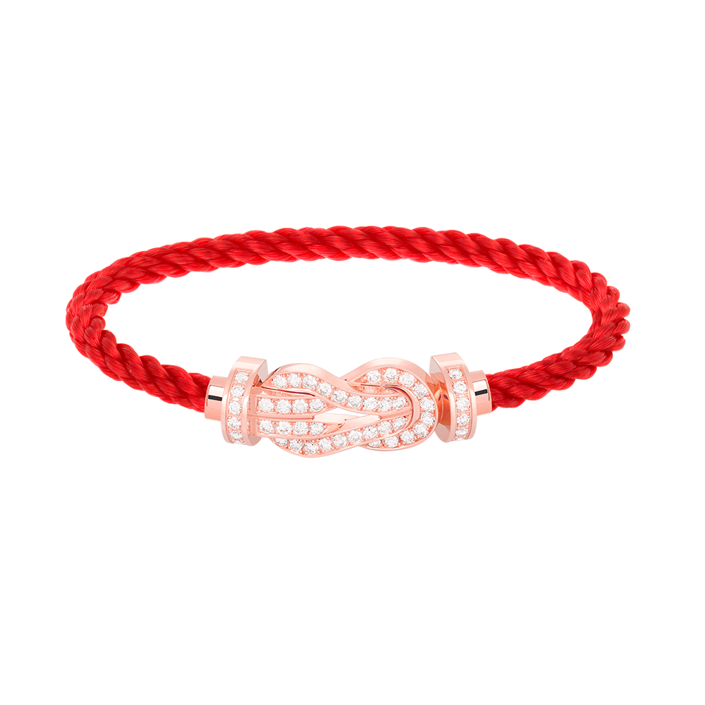 [Clover]CHANCE LARGE 8 FIGURE BUCKLE FULL DIAMOND BRACELET ROSE GOLD