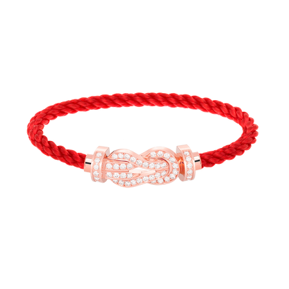 [Clover]CHANCE LARGE 8 FIGURE BUCKLE FULL DIAMOND BRACELET ROSE GOLD