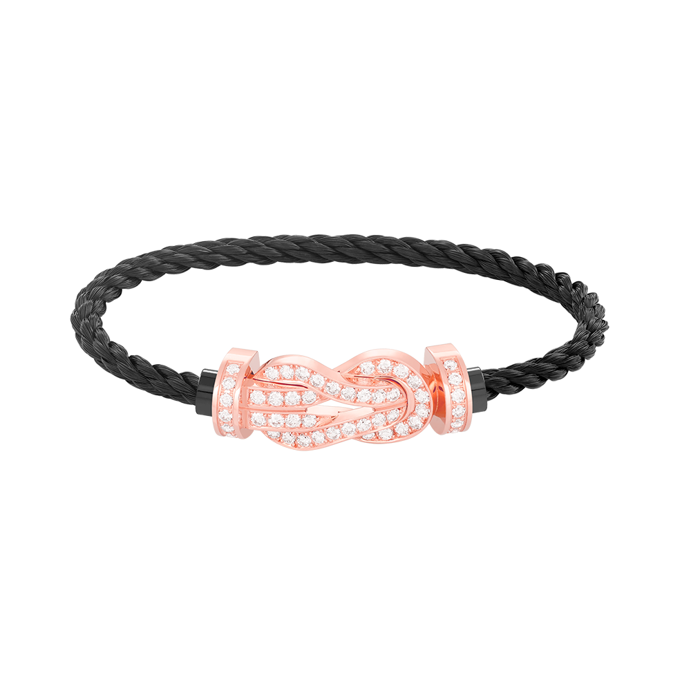 [Clover]CHANCE LARGE 8 FIGURE BUCKLE FULL DIAMOND BRACELET ROSE GOLD