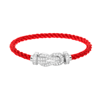 [Clover]CHANCE LARGE 8 FIGURE BUCKLE FULL DIAMOND BRACELET SILVER