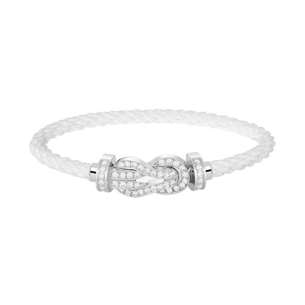 [Clover]CHANCE LARGE 8 FIGURE BUCKLE FULL DIAMOND BRACELET SILVER