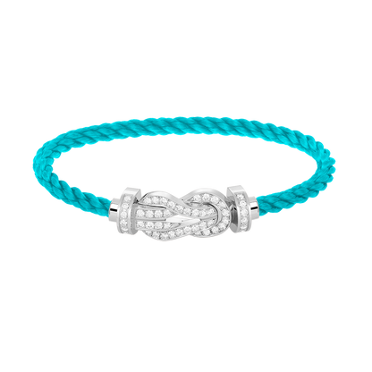[Clover]CHANCE LARGE 8 FIGURE BUCKLE FULL DIAMOND BRACELET SILVER