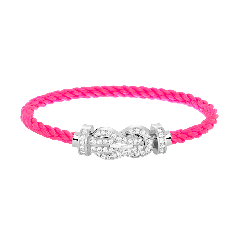 [Clover]CHANCE LARGE 8 FIGURE BUCKLE FULL DIAMOND BRACELET SILVER
