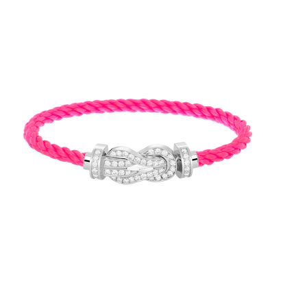 [Clover]CHANCE LARGE 8 FIGURE BUCKLE FULL DIAMOND BRACELET SILVER