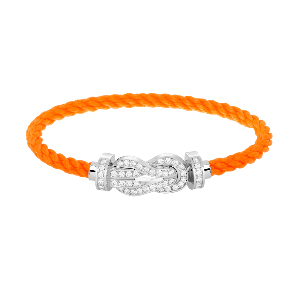 [Clover]CHANCE LARGE 8 FIGURE BUCKLE FULL DIAMOND BRACELET SILVER