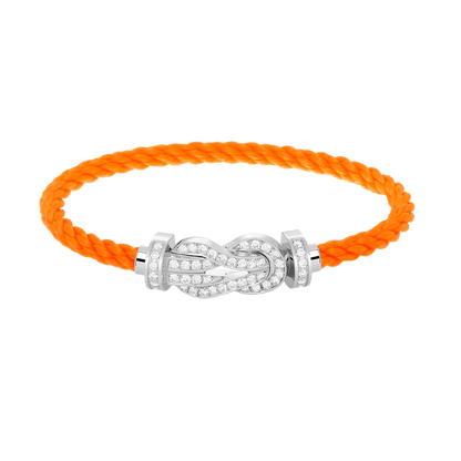 [Clover]CHANCE LARGE 8 FIGURE BUCKLE FULL DIAMOND BRACELET SILVER