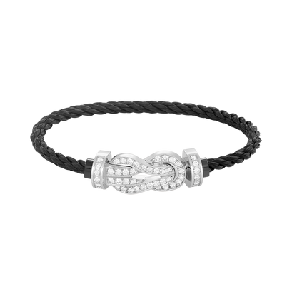 [Clover]CHANCE LARGE 8 FIGURE BUCKLE FULL DIAMOND BRACELET SILVER