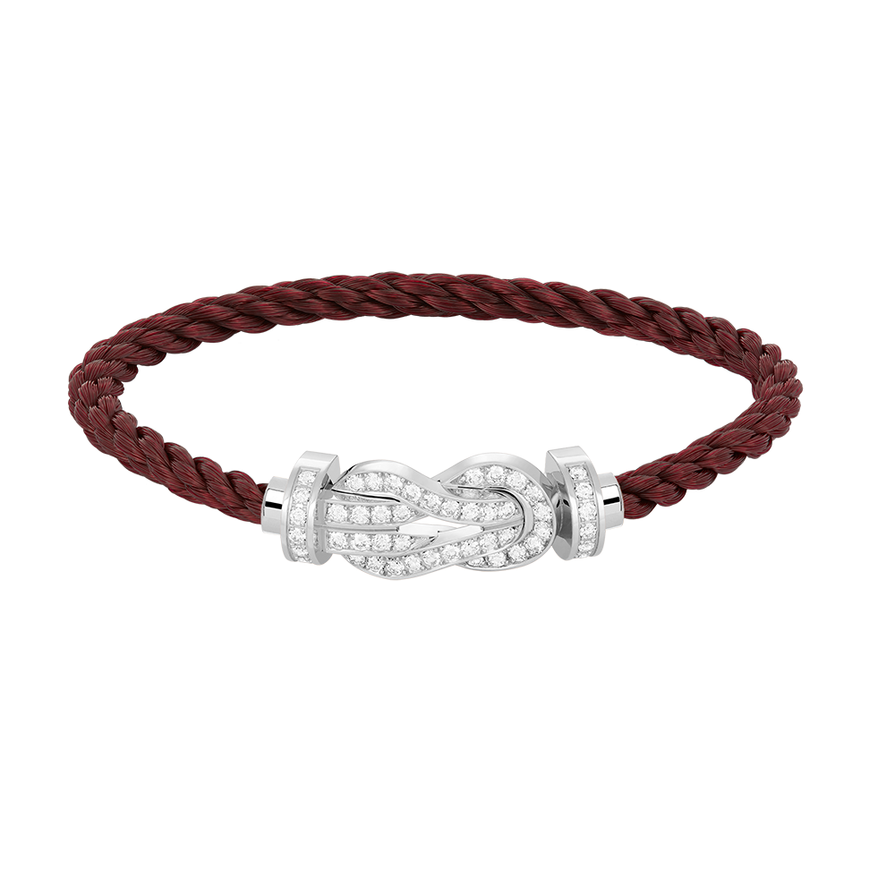 [Clover]CHANCE LARGE 8 FIGURE BUCKLE FULL DIAMOND BRACELET SILVER