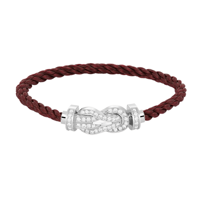 [Clover]CHANCE LARGE 8 FIGURE BUCKLE FULL DIAMOND BRACELET SILVER
