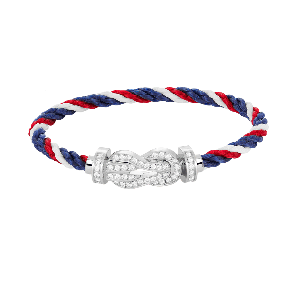 [Clover]CHANCE LARGE 8 FIGURE BUCKLE FULL DIAMOND BRACELET SILVER