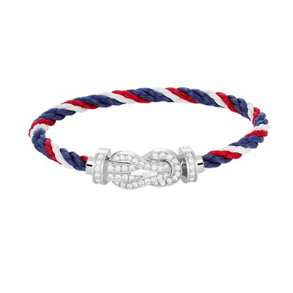 [Clover]CHANCE LARGE 8 FIGURE BUCKLE FULL DIAMOND BRACELET SILVER