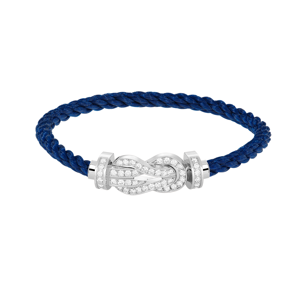 [Clover]CHANCE LARGE 8 FIGURE BUCKLE FULL DIAMOND BRACELET SILVER