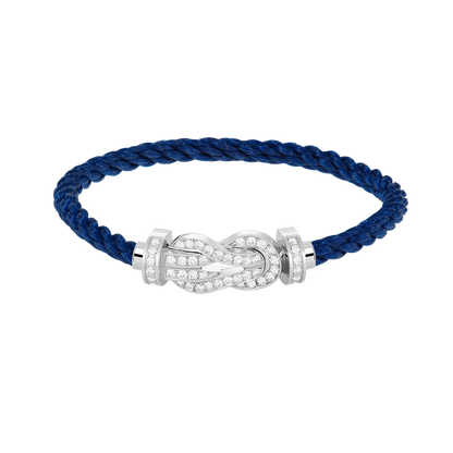 [Clover]CHANCE LARGE 8 FIGURE BUCKLE FULL DIAMOND BRACELET SILVER