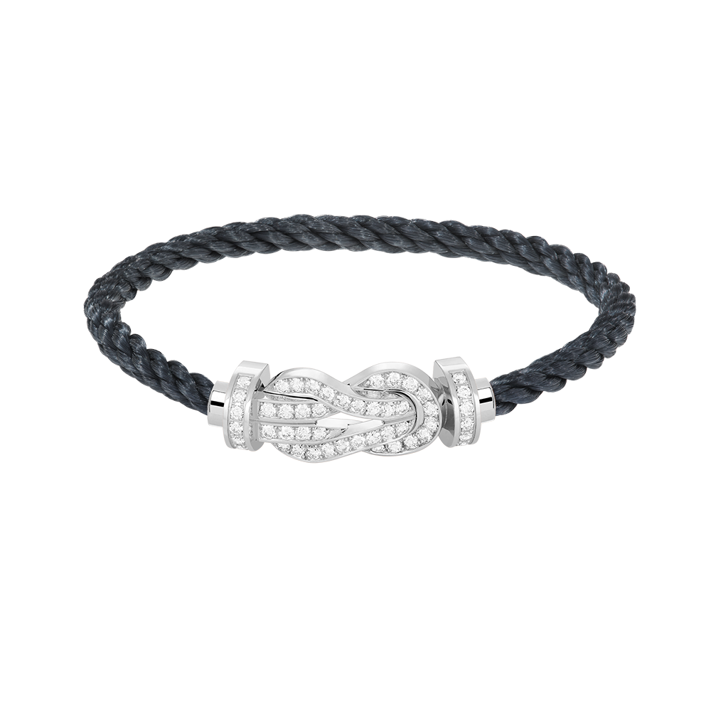 [Clover]CHANCE LARGE 8 FIGURE BUCKLE FULL DIAMOND BRACELET SILVER