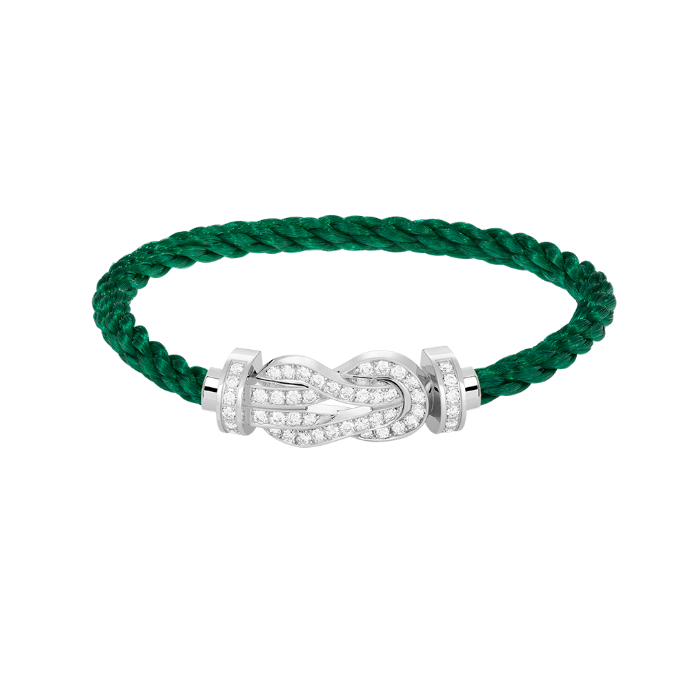 [Clover]CHANCE LARGE 8 FIGURE BUCKLE FULL DIAMOND BRACELET SILVER
