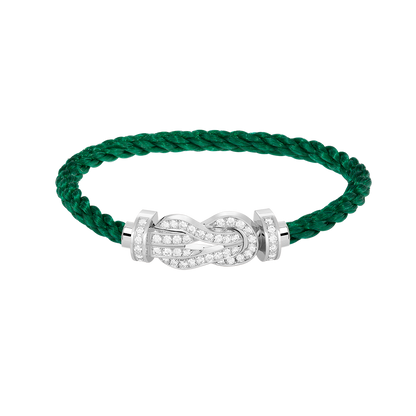 [Clover]CHANCE LARGE 8 FIGURE BUCKLE FULL DIAMOND BRACELET SILVER