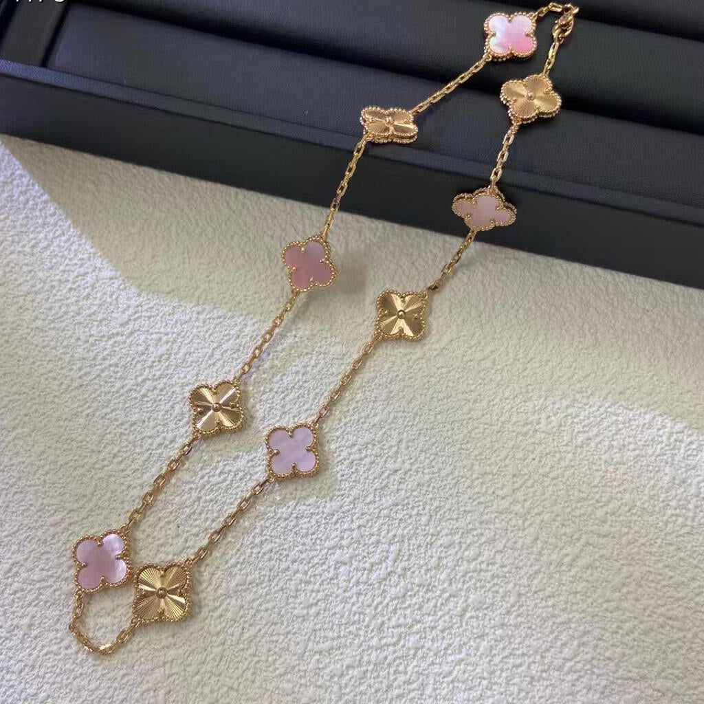 [Clover]CLOVER 10 MOTIFS  LASER PINK MOP NECKLACE