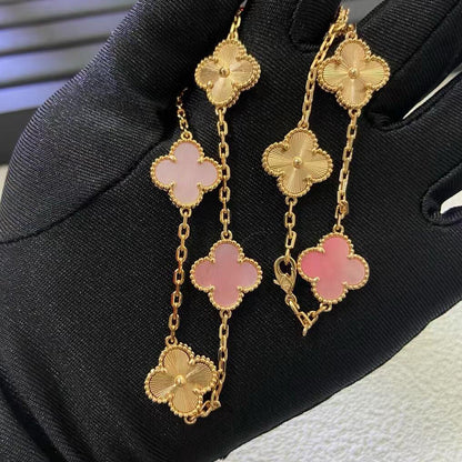[Clover]CLOVER 10 MOTIFS  LASER PINK MOP NECKLACE