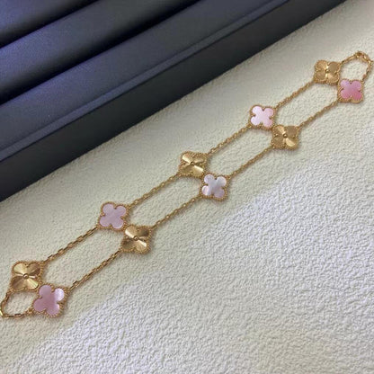 [Clover]CLOVER 10 MOTIFS  LASER PINK MOP NECKLACE