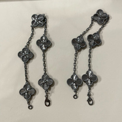 [Clover]CLOVER 5 MOTIF BLACK BRACELET