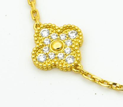 [Clover]CLOVER BRACELET 5 MOTIFS GOLD DIAMOND