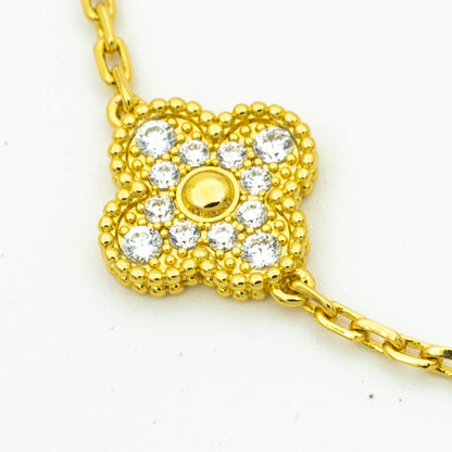 [Clover]CLOVER BRACELET 5 MOTIFS GOLD DIAMOND