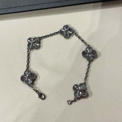 [Clover]CLOVER 5 MOTIF BLACK BRACELET