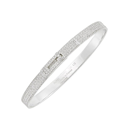 [Clover]HM KELLY BRACELET IN SILVER AND FULL PAVE DIAMOND