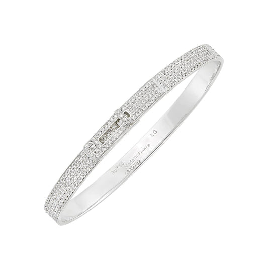 [Clover]HM KELLY BRACELET IN SILVER AND FULL PAVE DIAMOND