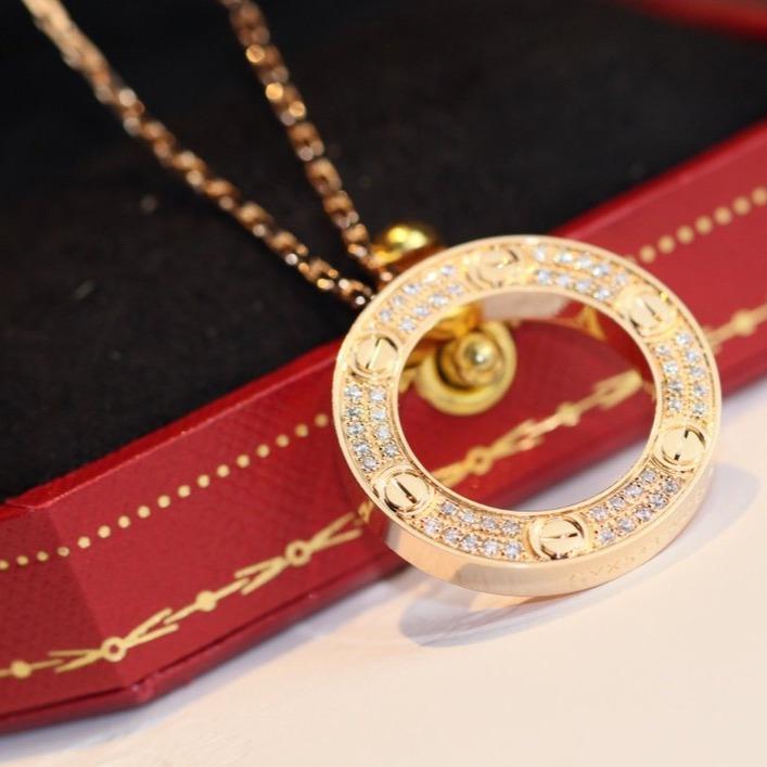 [Clover]LOVE NECKLACE ADJUSTABLE ROSE GOLD