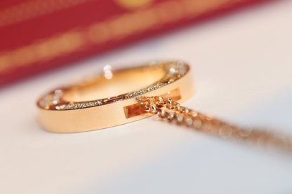 [Clover]LOVE NECKLACE ADJUSTABLE ROSE GOLD