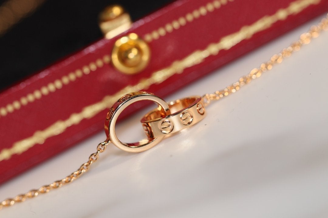 [Clover]LOVE NECKLACE PINK GOLD AND SILVER