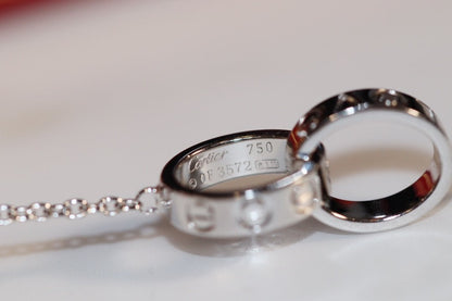[Clover]LOVE NECKLACE PINK GOLD AND SILVER