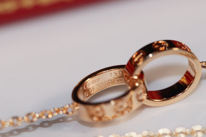 [Clover]LOVE NECKLACE PINK GOLD AND SILVER