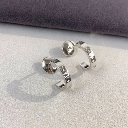 [Clover]LOVE EARRINGS 2.65MM SILVER