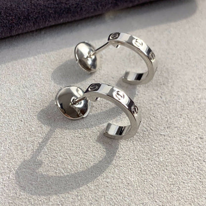 [Clover]LOVE EARRINGS 2.65MM SILVER