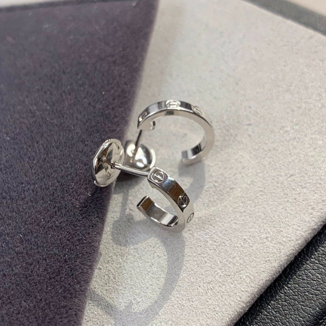 [Clover]LOVE EARRINGS 2.65MM SILVER