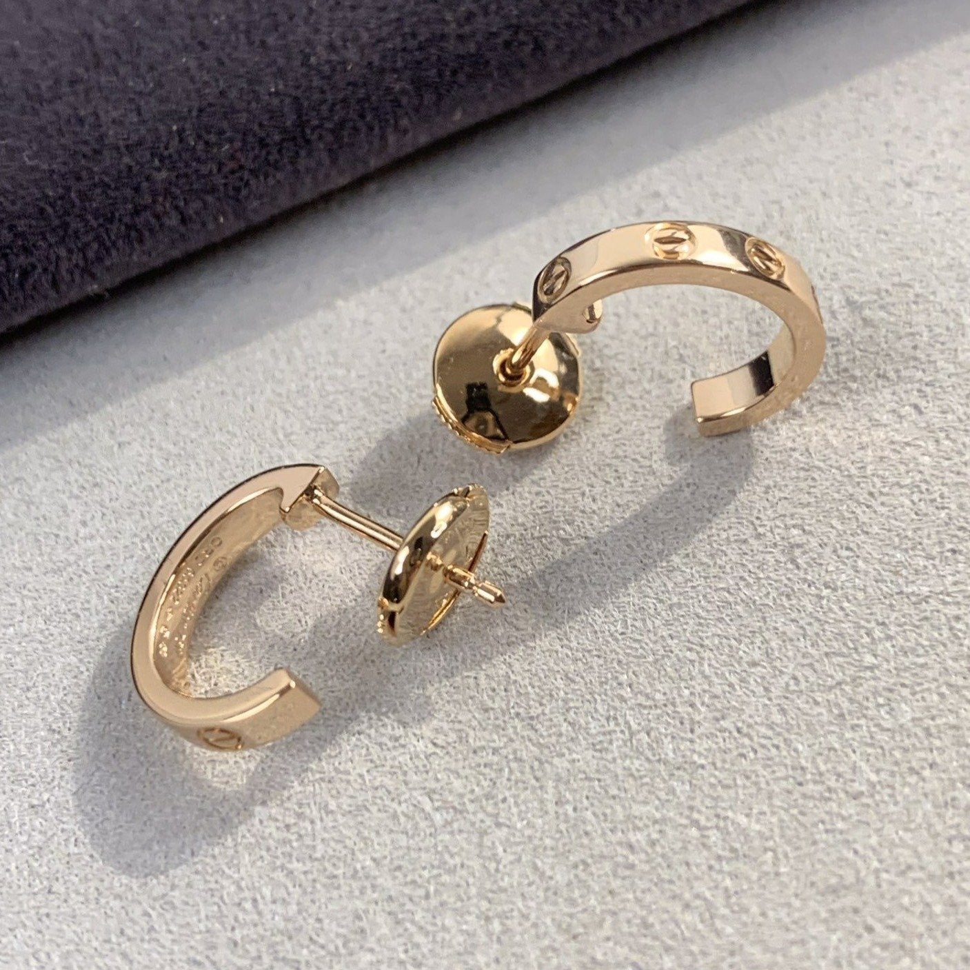 [Clover]LOVE EARRINGS 2.65MM PINK GOLD