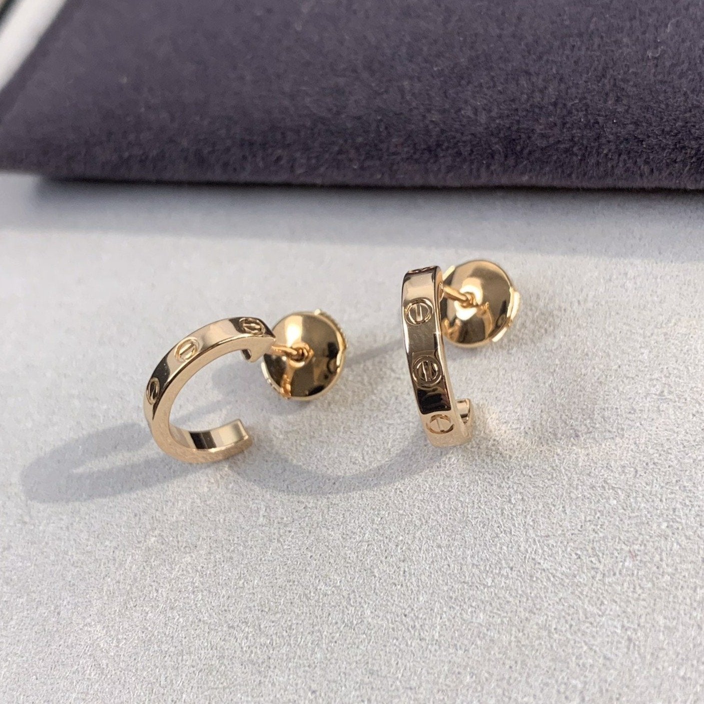 [Clover]LOVE EARRINGS 2.65MM PINK GOLD