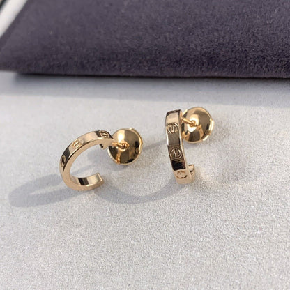 [Clover]LOVE EARRINGS 2.65MM PINK GOLD