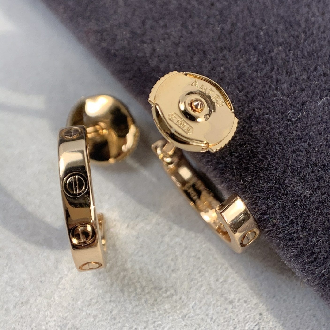 [Clover]LOVE EARRINGS 2.65MM PINK GOLD