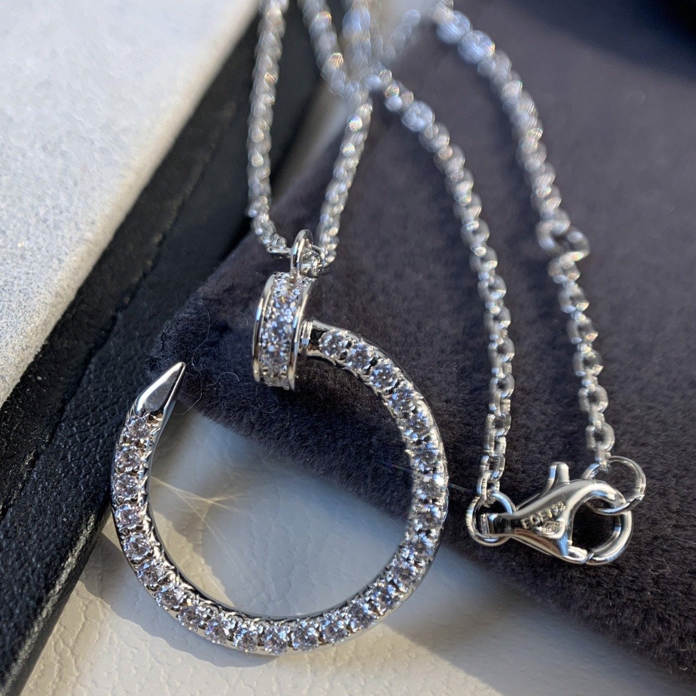 [Clover]JUSTE NECKLACE SILVER DIAMONDS