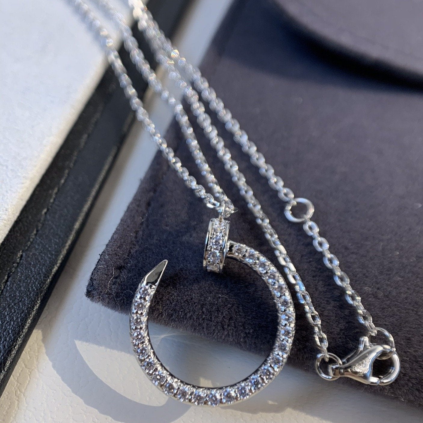 [Clover]JUSTE NECKLACE SILVER DIAMONDS