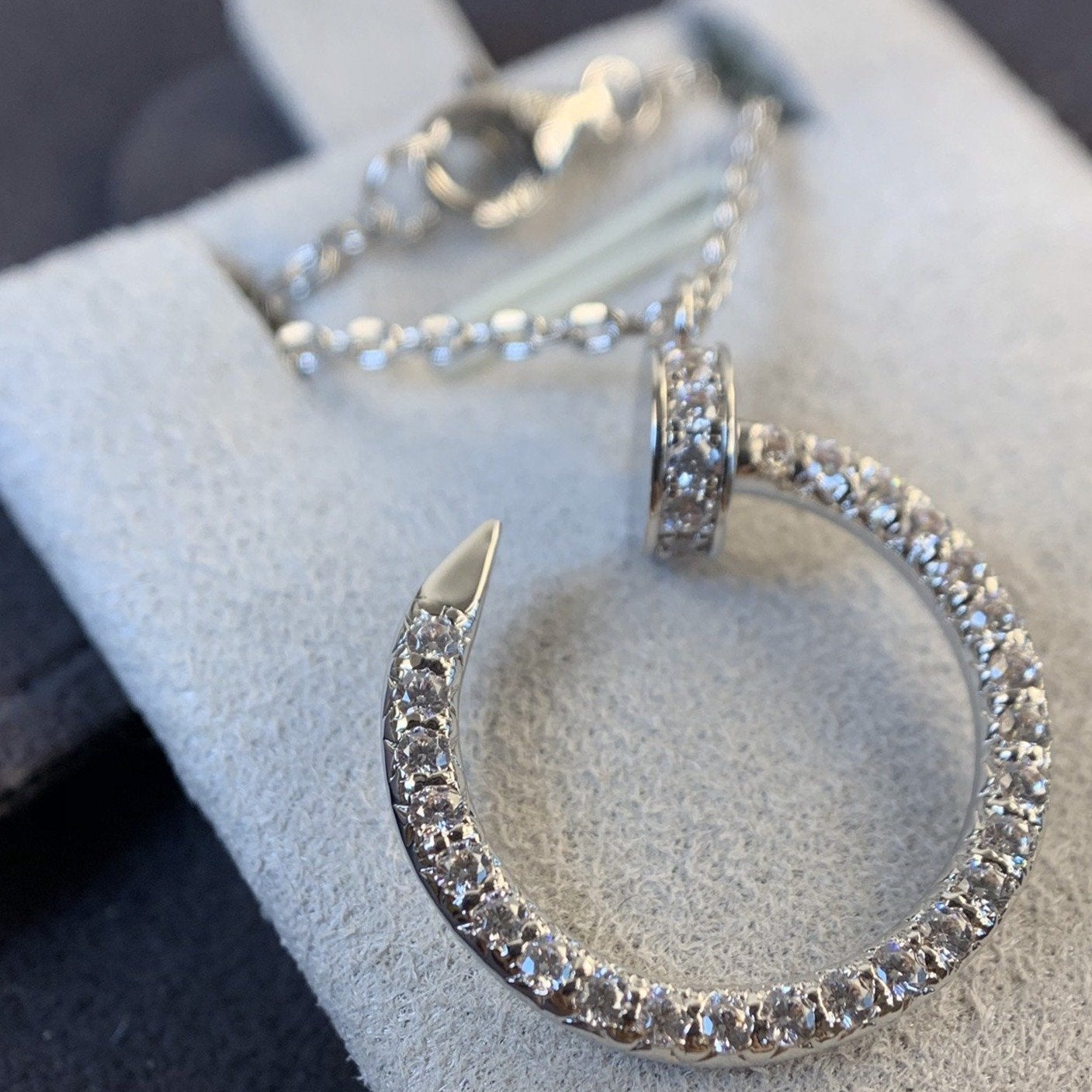 [Clover]JUSTE NECKLACE SILVER DIAMONDS