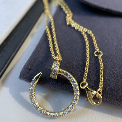 [Clover]JUSTE NECKLACE GOLD DIAMONDS