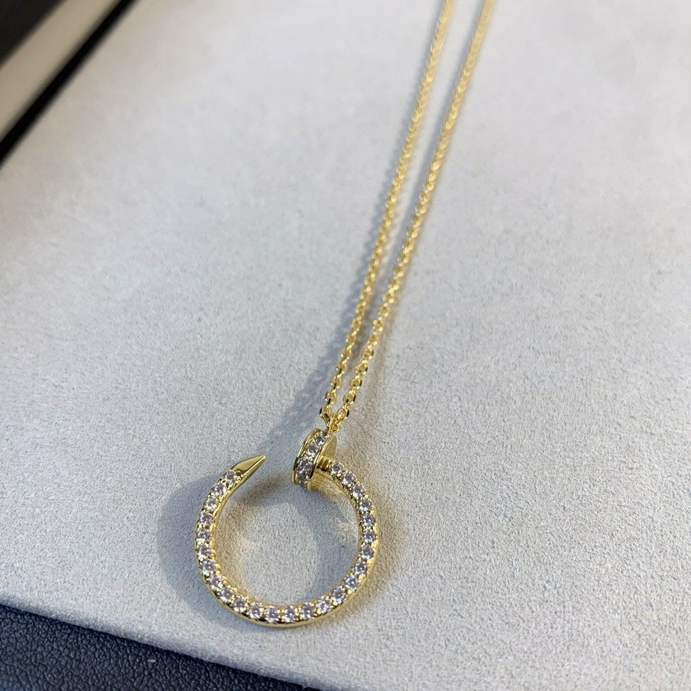 [Clover]JUSTE NECKLACE GOLD DIAMONDS