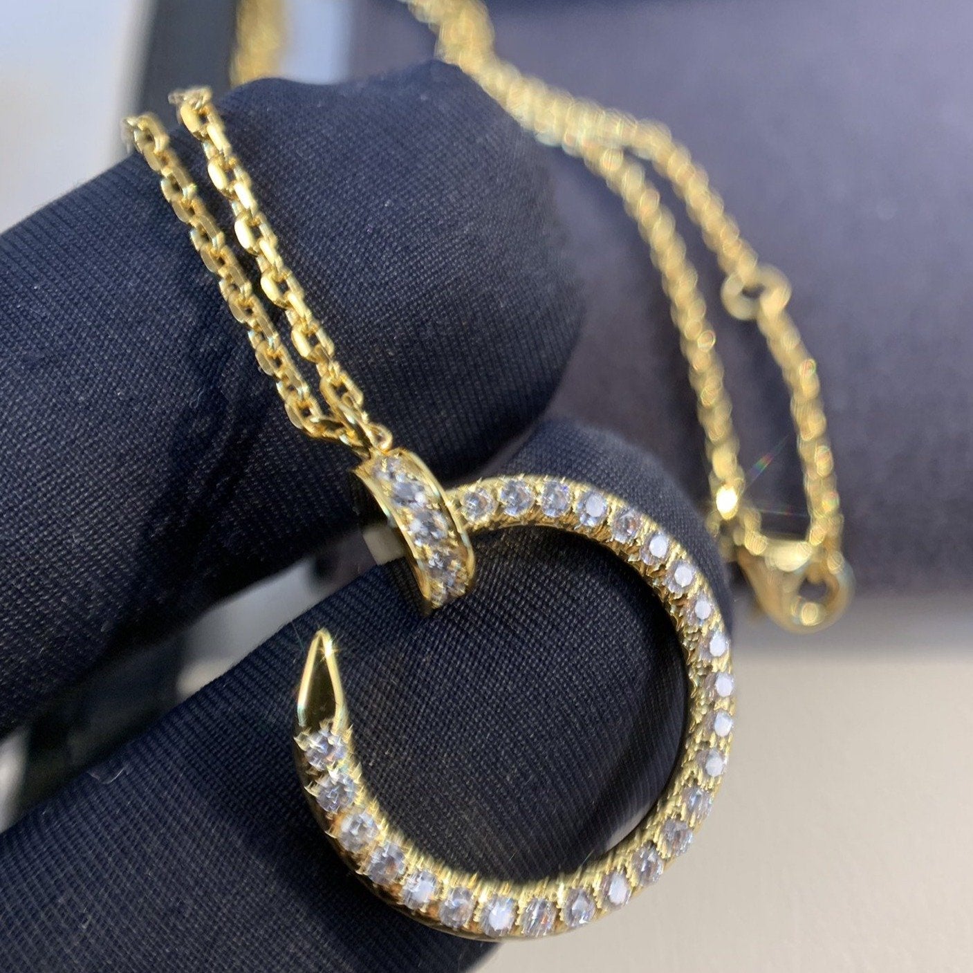 [Clover]JUSTE NECKLACE GOLD DIAMONDS